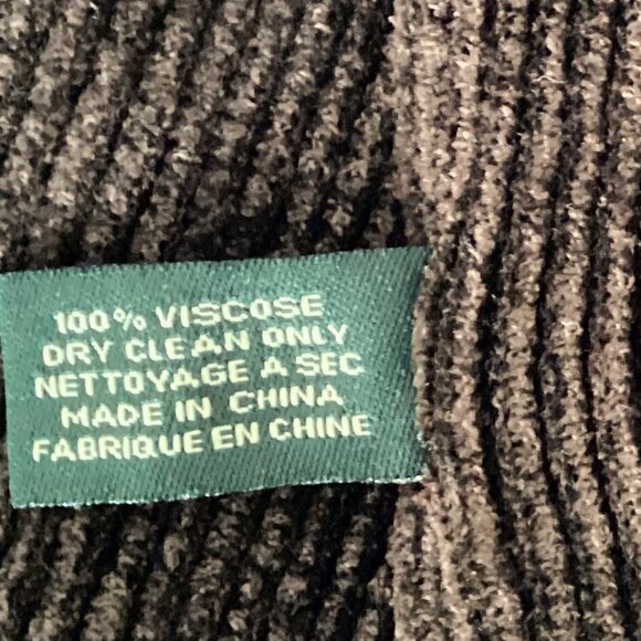 Danier Canada Women's Long Scarf Brown Corduroy Style Winter Unisex Earthy Color - Picture 8 of 9